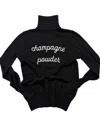 Team Event Women's Black Champagne Powder Embroidered Ski & Après Ski Sweater In Black