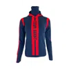 Team Event Women's Blue / Red Team Avant Merino Wool Ski Base Layer, Navy/red In Blue/red