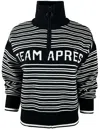 Team Event Women's "team Après" Merino Wool Après Ski Quarter Zip Sweater Black In Black