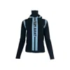 Team Event Women's Team Avant Merino Wool Ski Base Layer, Black/ice Blue In Black