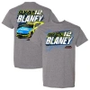 Team Penske Men's Heather Gray Ryan Blaney Car T-shirt In Gray