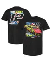 Team Penske Men's Black Ryan Blaney Menards Patriotic Car T-shirt In Multi