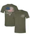 Team Penske Men's Green Ryan Blaney Flag T-shirt In Green