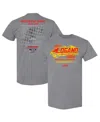 Team Penske Men's Heather Charcoal Joey Logano 2026 Nascar Schedule T-shirt In Gray