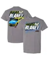 Team Penske Men's Heather Gray Ryan Blaney Car T-shirt In Gray