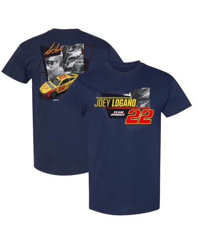 Team Penske Men's Navy Joey Logano Shell/pennzoil Car T-shirt In Blue