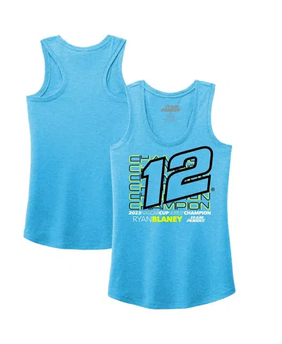 Team Penske Women's Teal Ryan Blaney Tri-blend Racer Back Tank Top