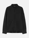 Team Wang Design Acceptance Draped Stand-collar Shirt In Black