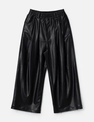 TEAM WANG DESIGN ACCEPTANCE FAUX LEATHER TROUSERS