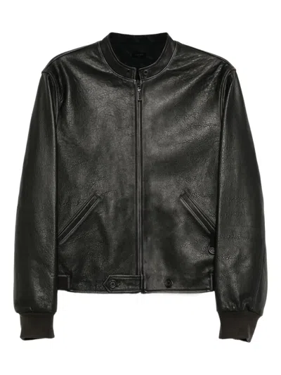 Team Wang Design Acceptance Leather Jacket In Black