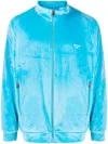 Team Wang Design Brushed-finish Zip-up Jacket In Blue