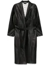 Team Wang Design Choices Belted Coat In Black