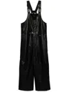 Team Wang Design Choices Faux Leather Jumpsuit In Black