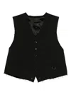 Team Wang Design Classic V-neck Vest In Black