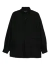 Team Wang Design Draped Acceptance Shirt In Black