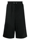 Team Wang Design Elasticated Track Shorts In Black