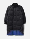 Team Wang Design Fila Puffer Coat In Black