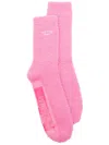 Team Wang Design Logo-embroidered Textured Socks In Pink