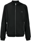 Team Wang Design Omens Black Logo-print High-neck Woven Track Jacket In Black