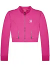 Team Wang Design Logo-print Cropped Track Jacket In Pink