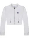 Team Wang Design Logo-print Cropped Track Jacket In White