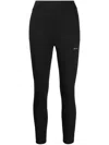 Team Wang Design Omens Black Logo-print Stretch-woven Leggings Xs In Black