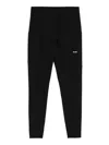 Team Wang Design Logo-printed Performance Leggings In Black