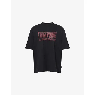Team Wang Design Mens Black  X Billionaire Boys Club Graphic-print Cotton T-shirt In Black