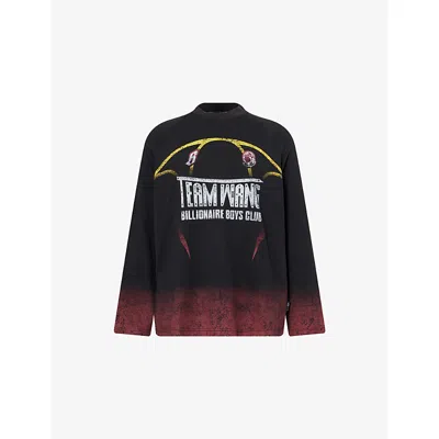 Team Wang Design Mens Black  X Billionaire Boys Club Graphic-print Cotton Top In Black