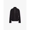 Team Wang Design Omens Black Logo-print High-neck Woven Track Jacket In Black