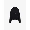 Team Wang Design Omens Black Logo-print Relaxed-fit Cotton-blend Hoody In Black