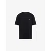 Team Wang Design Omens Black Logo-print Short-sleeve Cotton-jersey T-shirt In Black