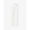 Team Wang Design Omens White Acceptance Flare Denim Jeans In White
