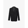 Team Wang Design Omens Black Acceptance Raw-trim Woven Jacket In Black