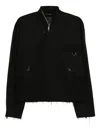 Team Wang Design Raw-edge Jacket In Black