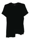 Team Wang Design Raw-edge T-shirt In Black