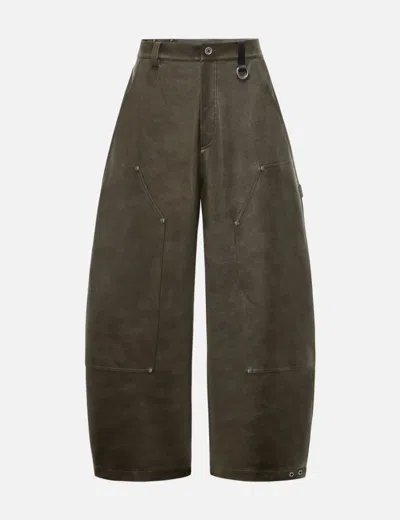 Team Wang Design Reset Faux Leather Wide-leg Trousers In Multi