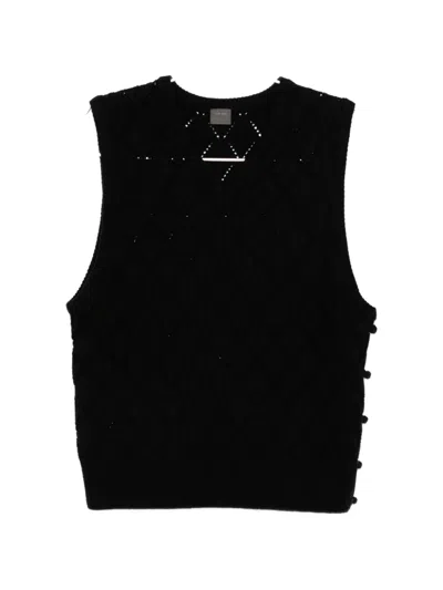 Team Wang Design Reset Knitted Vest In Black