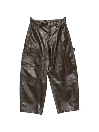 Team Wang Design Reset Wide-leg Trousers In Brown