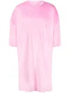 Team Wang Design Sparkles Velvet Shirtdress In Pink