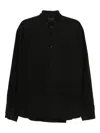 Team Wang Design Stand-collar Shirt In Black
