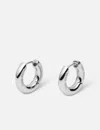 Team Wang Design The Original 1 Eyelet Silver Earrings In Silver