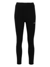 Team Wang Design Omens Black Logo-print Stretch-woven Leggings Xs In Black