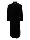 Team Wang Design The Original 1 Logo-debossed Bath Robe In Black