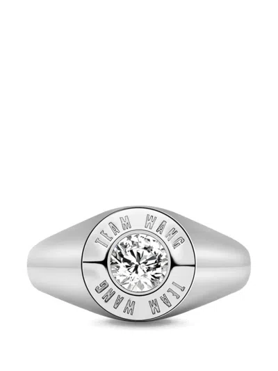 Team Wang Design The Original 1 Logo-engraved Ring In Silver