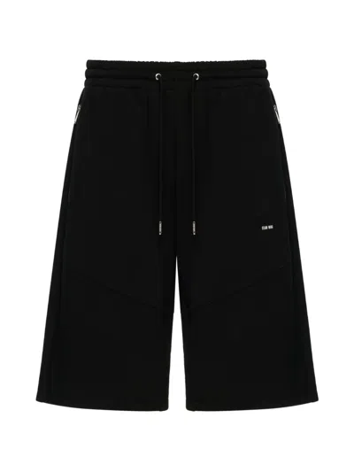 Team Wang Design The Original 1 Logo-print Panelled Shorts In Black