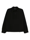 Team Wang Design Twill Cotton Polo In Black