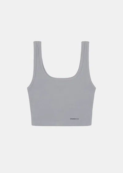 Team Wang Grey Cropped Tank Top (pre-order) In Gy