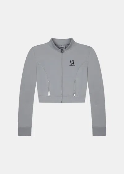 Team Wang Grey Zip-up Cropped Jacket (pre-order) In Gy