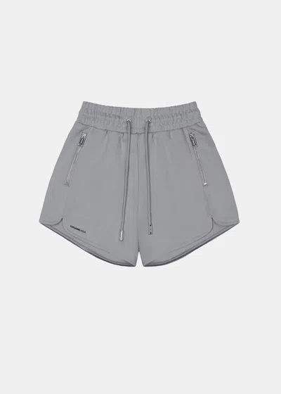 Team Wang Grey Zip-up Jersey Casual Shorts (pre-order) In Gy